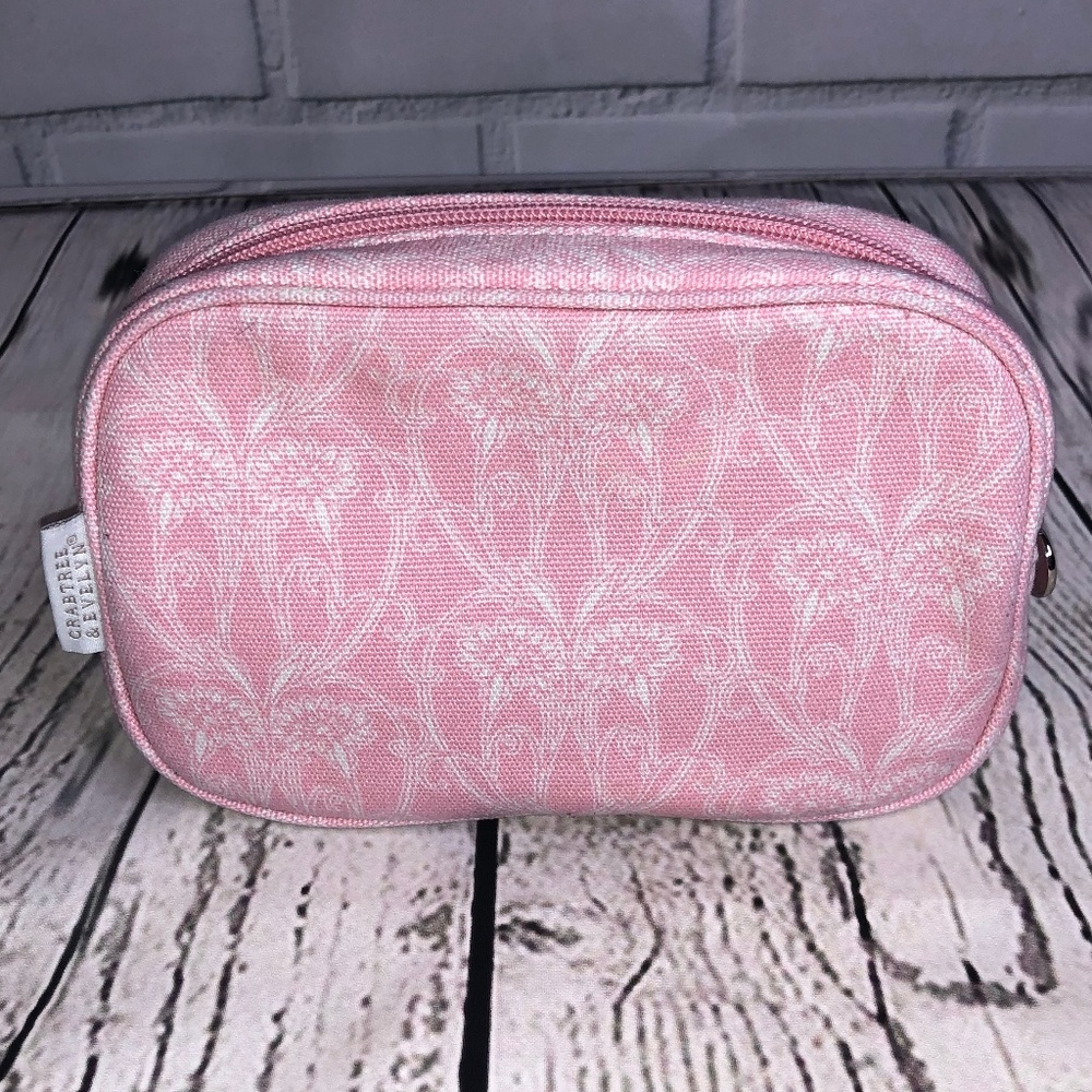 Crabtree & Evelyn Pink Cosmetic Case Makeup Bag